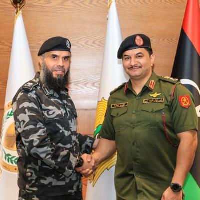 General Staff Chief Saddam Haftar Meets Southern Reorganization Committee Head to Discuss Security Coordination